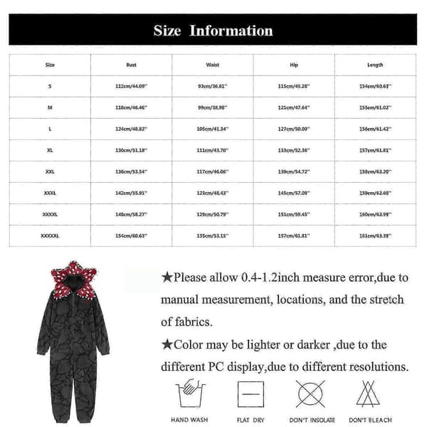Efterår Vinter Tyk Kannibal Blomst Kostume Moderne Behagelige Pyjamas til Voksne S