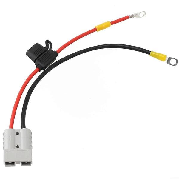 50A strømkontakt med 8 mm ringterminaler, vanntett 300 mm batteriladekabel