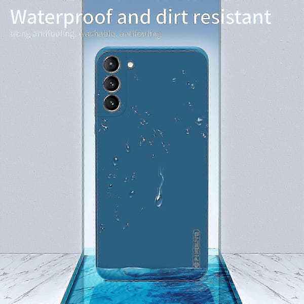 Galaxy S21+ 5g Flydende Silikone Tpu Stødsikkert Cover Til Beskyttelse Blue