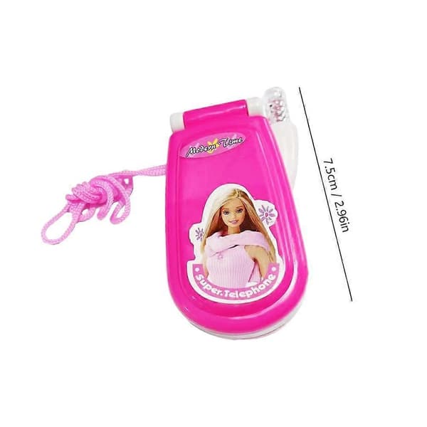 Leketelefon med klaff for barn Lys Lyder Rollespill 7.5cm Blue