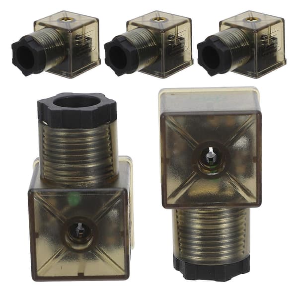 5 STK Hydraulisk Solenoid Plugg Kobling Tilbehør for Maskinkoblingsreparasjon, Slitesterk Belyst Stiftplugginstallasjon