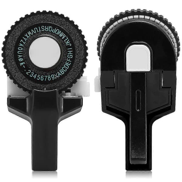 3D Prægetape Maker - Mini Manuel Dekorativ Farvet ABS Tape til Håndbog (9mm, Sort)