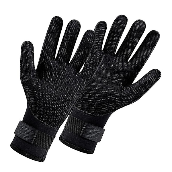 Neopren Dykkerhandsker Vinter Opvarmede Handsker Mænd Kvinder Dykker Våddragt Snorkling Kajakroning Sort Black XS
