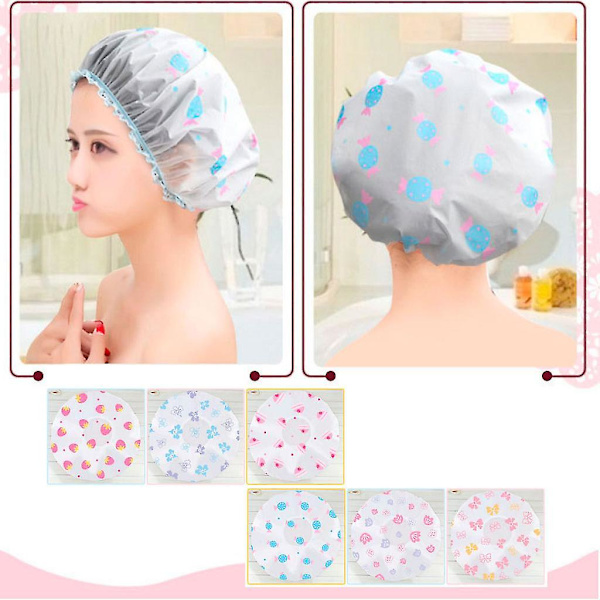 Elastisk Duschmössa Justerbar Skönhetssalong Spa Duschmössa Tillbehör (slumpmässig färg)