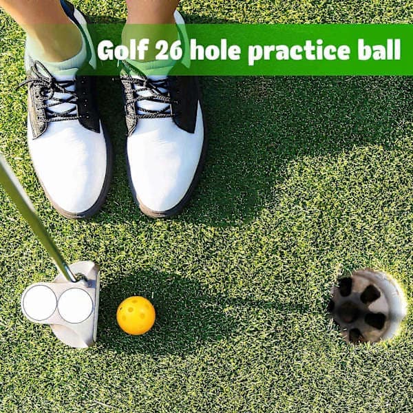 24 stk. golfbolde til træning, Airflow golfbolde, plastikgolfbolde, golftræningsbolde, golftilbehør