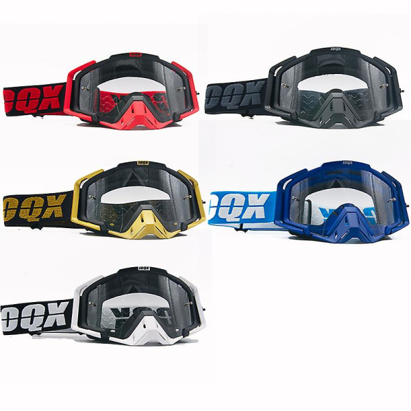 Siste Hot Motocross Goggles Briller Off Road Maske Hjelmer Goggles Ski Sport Gafas For Motorcycle Dirt white Clear lens