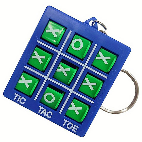 Tic Tac Toe Mini -avainperä lapsille Decompression Xo -peli Juhlapuolueet Goody Bag -täyteaineet Luovat lahjat Blue