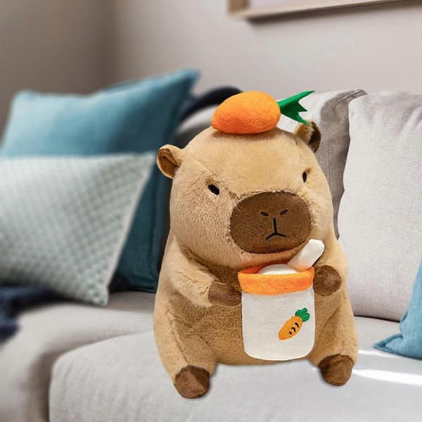 Capybara Udstoppede Legetøj, Plys Capybara Dukke, Sød Capybara Udstoppede Dyr 30cm Carrot