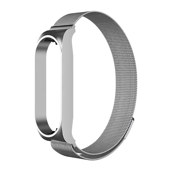 Milanese Loop Rem for Xiaomi Mi Band 7 6 5 4 3 - Rustfritt Stål Magnetisk Armbånd Metall Armbånd for Xiaomi Mi Band 4 3 Remmer 1 Sølv 1 silver Mi band 7