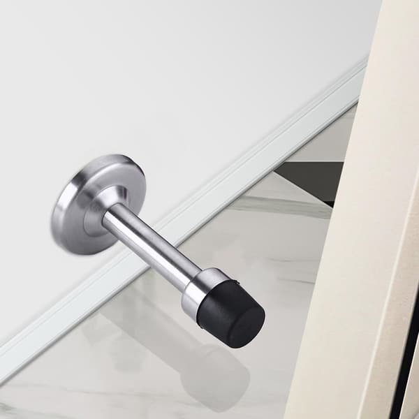 75-150 mm Dørstopper Vægmonteret Anti-kollision Gummi To Installationsmetoder Stansefri Dørstopper 150mm