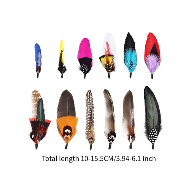 Hat Fjer Cowboy Hat Fjer til Fedora Hatte Kostume Julefrokost Hatte Stil A Style E Total length 10cm-15.5cm