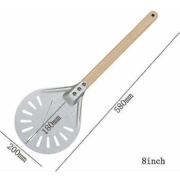 Profesjonell pizzavender, langt håndtak 7/8/9 tommer Perforert pizzavender, pizzaspade, aluminium pizzaspade, liten - 8 tommer 40 cm