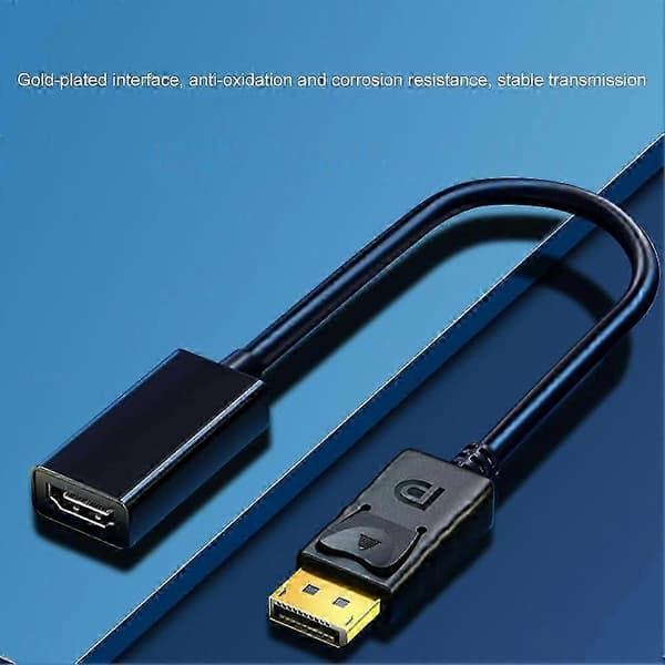 Full HD DP–HDMI-yhteensopiva sovitinkaapeli DisplayPort uros–naaras