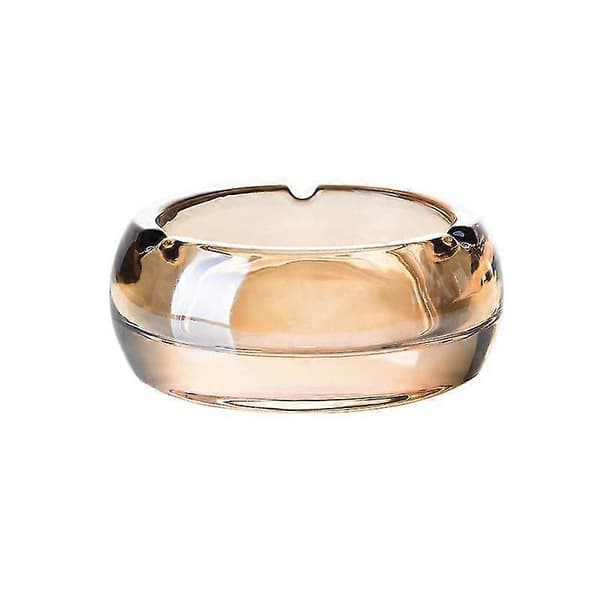Askfat Glas Tre Spår Vardagsrumsdekoration Förhindra Flygaska Askfat Amber Medium 12.5cm