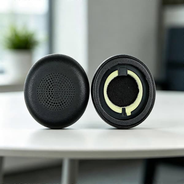 Erstatningsørepuder til Evolve2 40 (40UC 40MS) Evolve2 65 (65MS 65UC USB-hovedtelefoner Proteinlæder Svamp Ørepuder Sort Black