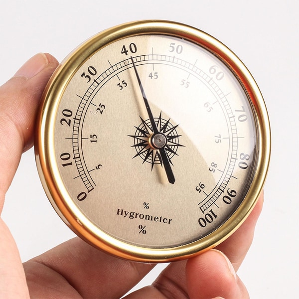 Barometer Temperatur Fuktighetsmåler Termometer Hygrometer Hjemmekontor Silver