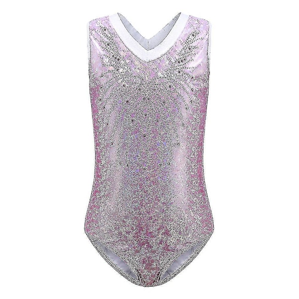 Piger Sleeveless Dansedragt Gymnastik Leotard Ballet Leotards Purple 5-6Y