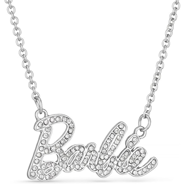 Barbie Crystal Script Logo Halsband xixl Silver