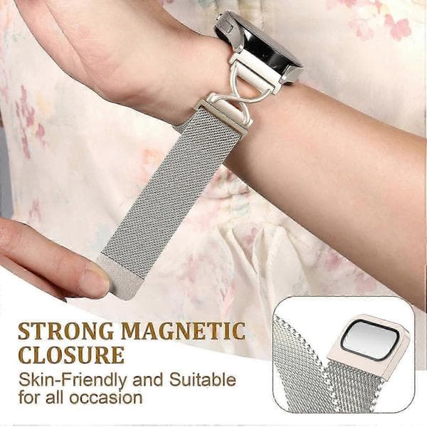 GarminActive 5 Milanese magnetisk ur i rustfrit stål med vivoactive 5 galvaniseret rem Multicolor Starlight