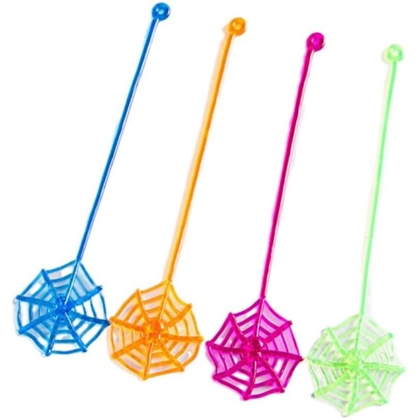 10 stj klibbiga spindelnät festdekoration roliga stretchiga barns leksaker barns nyhet leksaker elastiska spindelnät
