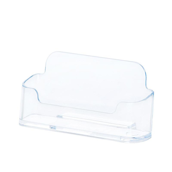 Paket med visitkortshållare för skrivbord - Kontorsställ för visitkort i klar plast, displayställ för visitkort