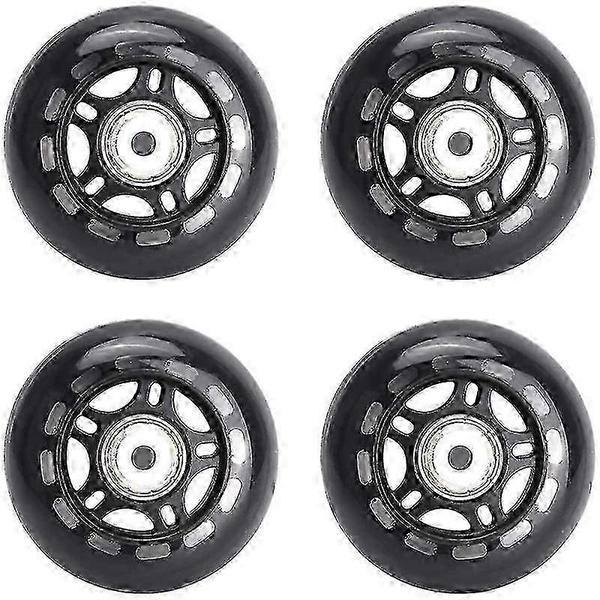 Inline skate hjul med kuglelejer 70mm, Sort