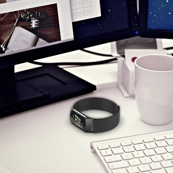 JLT Stilfuld Justerbar Elektropletteret Urrem til Fitbit Charge 6/5