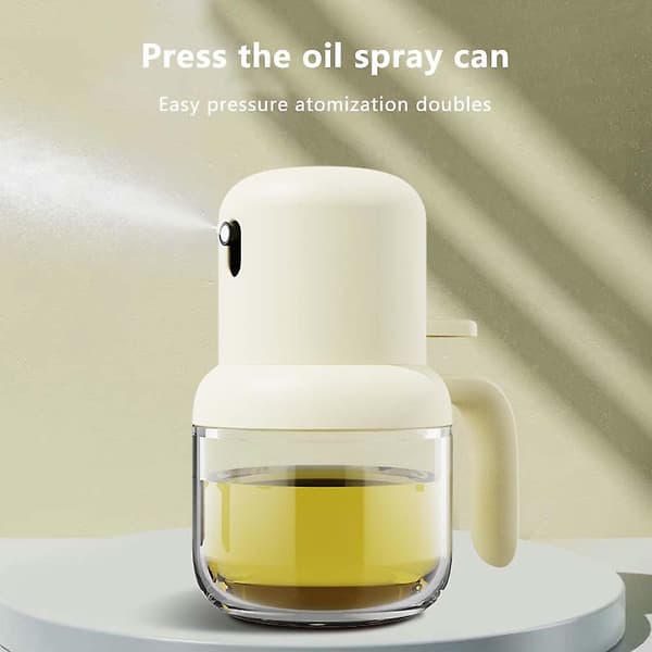Press-typ oljesprayflaska, multifunktionell läckagesäker oljedispenser för köket Green