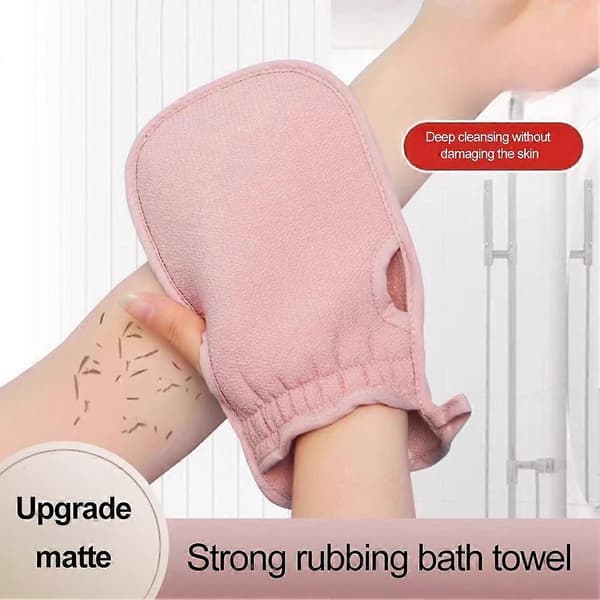Badehåndklæde - Nylonnet, Eksfolierende, Blødt, Pink/Lilla pink
