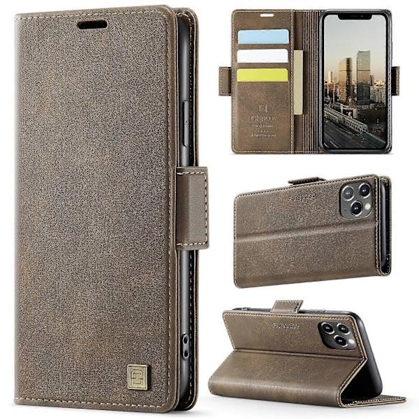 Retro Läder Plånboksfodral för iPhone 11 Pro Brown