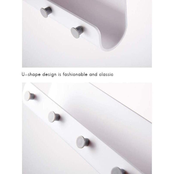 Wall Mounted Key Board Storage Shelf - U-shaped Hook Shelf Small KLB