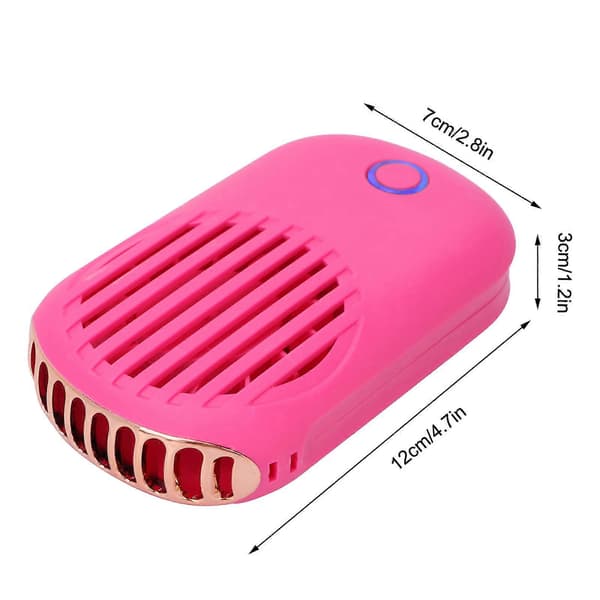 Ögonfransstorkfläkt Mini Bärbar Luftkonditionering Bladlösa Nagellackfläktar Rose Red