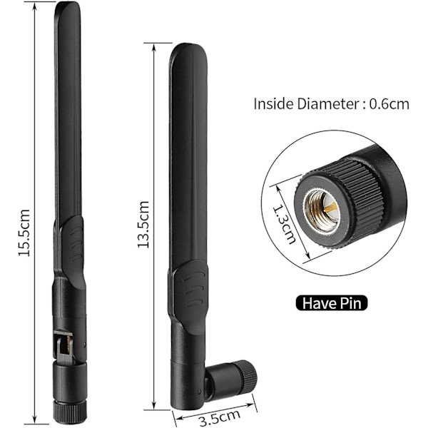 Dww-2 Pakker Antenne 4G LTE 3G GSM SMA Hunn 8dBi for Orange SFR Bouygues Telecom Free Mobile Huawei ZTE 4G LTE Router Gateway Modem Tilgangspunkt