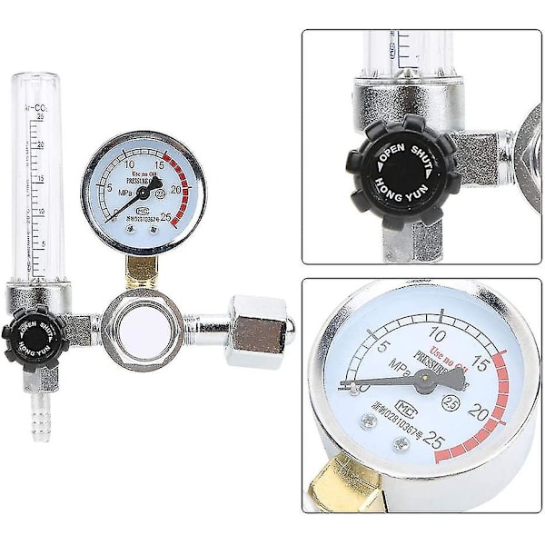 Flödesmätare Regulator -co2-mig-tig, Co2 Tryckmätare, Argon Co2 Flödesmätare Regulator Tryckmätare Tryckmätare Svetsdelar