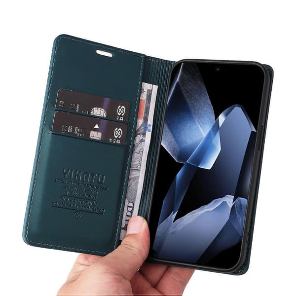Plånboksfodral i PU-läder med ställ för OnePlus 13 Green