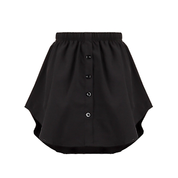 4 st Skjortförlängare för Kvinnor Justerbar Lagerfalsk Topp Lägre Svep Skjorta Halv Längd Minikjol (flerfärgad, XL) Black XL