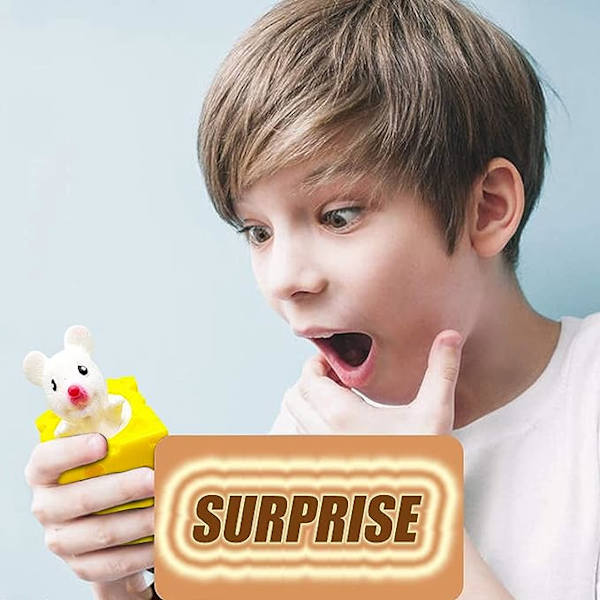 Squishable and Seek Figurer Stressbusting Ost Legetøj Dovendyr Blok Stress Legetøj Relief og Ost Mus Skjul Toy Cove Vogn Legetøj (A, One Size)