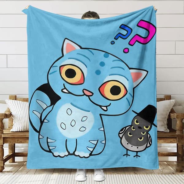 Huntrix K-Pop Trykt Teppe | Flanellpledd for Sofa og Seng (Anime-tema) 70+100cm 20