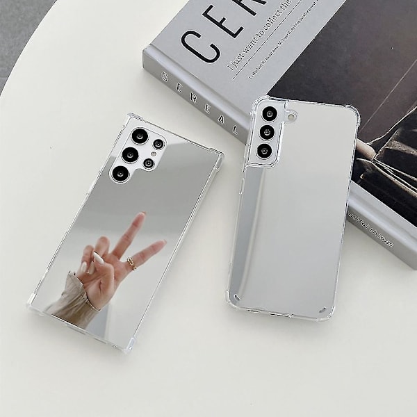 Clear Tpu Makeup Mirror Phone case Kompatibel med Samsung Galaxy S22 S22+ S22 Ultra S22