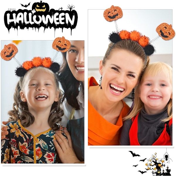 Halloween Hodebånd Gresskar Hodebånd Søt Gresskar Hårbånd Halloween Hårtilbehør for Kvinner Jenter