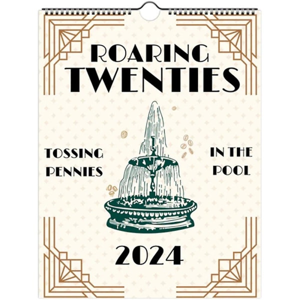 2024 Roaring Twenties vægkalender Taylor Swift sangtekster 12 månedskalender Hjemmekontor Dekorationsgaver