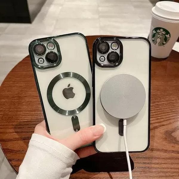 Läpinäkyvä TPU-kotelo MagSafella iPhone 13:lle, Lila