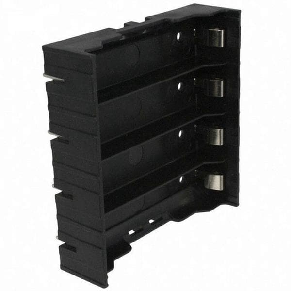 40 stk. batteriholderboks sort til 4X 13,7V 18650 batteri Black