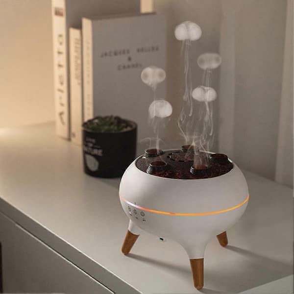 Æterisk olie-diffuser med 7 farver LED-lys og timerfunktion til hjemmet