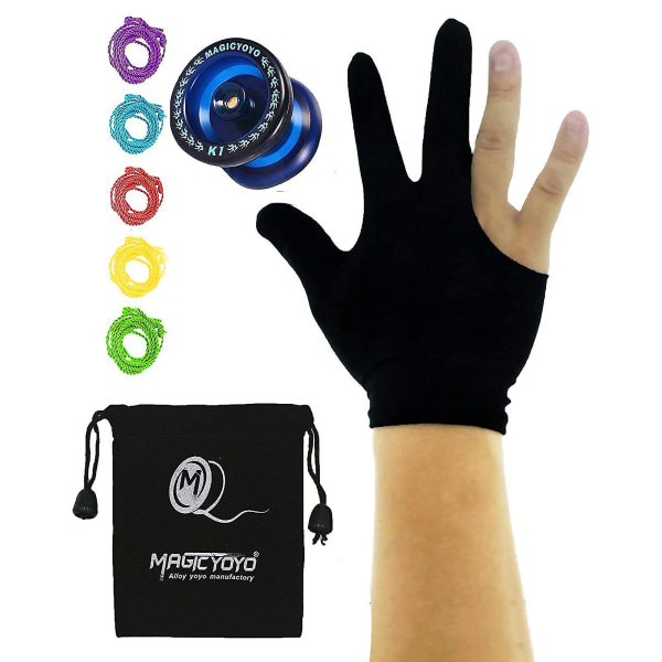 Responsive Yoyo K1-plus Med Yoyo Sæk + 5 Strings Og Yo-yo Handske Gif, grøn Green