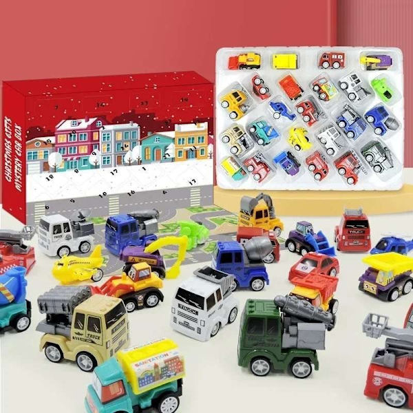 Adventskalender Biler, traktorer, lastbiler - Julekalender 2024 Multicolor
