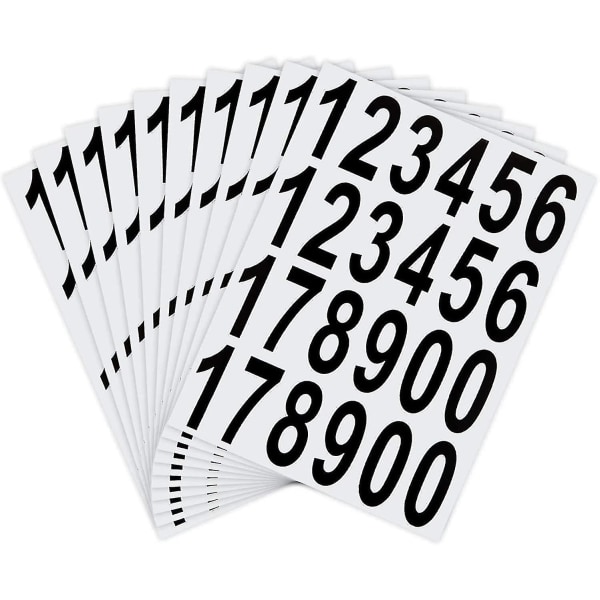 10 arks postkassenummerklistermærker Vandtætte selvklæbende klistermærker (5 cm)