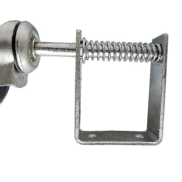 Heavy Duty 4 tommer gummi mute fjederbelastet portdør Hjulhjul - sort (1 stk)