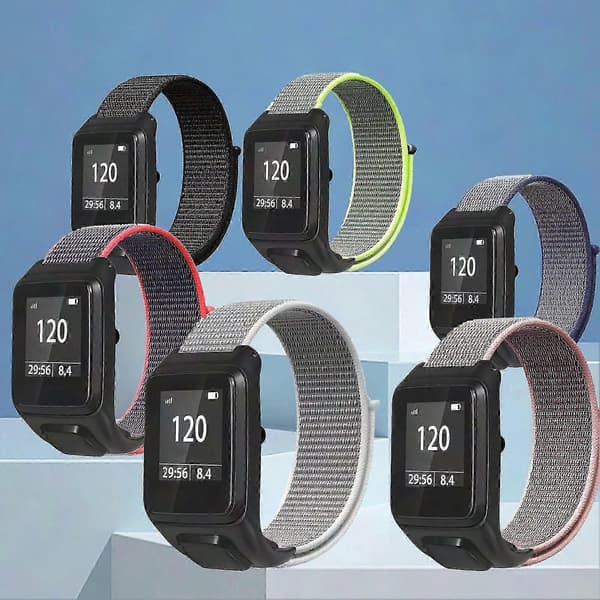 TomTom Runner 3 Seashell 2-i-1 Elastisk Flettet Nylon Sportsurrem Erstatningsbånd