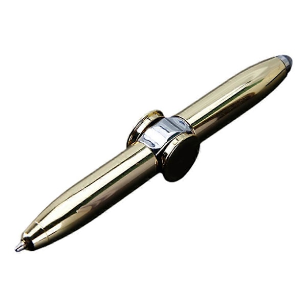 Roterande Penna för Barn och Vuxna - Lärning, Arbete, Långvarig Fidget Spinner för Nöje Imitation gold